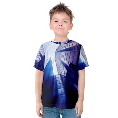 Abstract Architectural Design Architecture Building Kids  Cotton Tee by Pakrebo