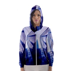 Abstract Architectural Design Architecture Building Women s Hooded Windbreaker by Pakrebo