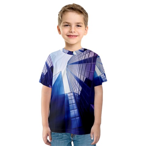 Abstract Architectural Design Architecture Building Kids  Sport Mesh Tee by Pakrebo