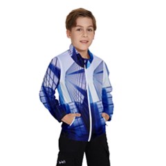 Abstract Architectural Design Architecture Building Kids  Windbreaker by Pakrebo