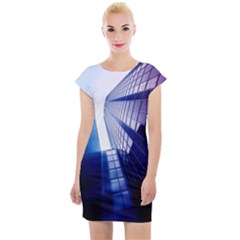 Abstract Architectural Design Architecture Building Cap Sleeve Bodycon Dress by Pakrebo