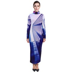 Abstract Architectural Design Architecture Building Turtleneck Maxi Dress by Pakrebo