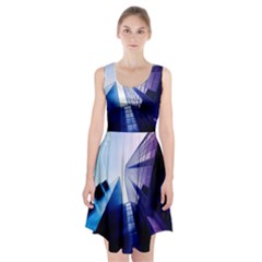 Abstract Architectural Design Architecture Building Racerback Midi Dress by Pakrebo