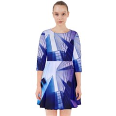 Abstract Architectural Design Architecture Building Smock Dress by Pakrebo