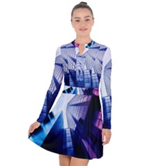 Abstract Architectural Design Architecture Building Long Sleeve Panel Dress by Pakrebo