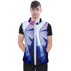 Abstract Architectural Design Architecture Building Men s Puffer Vest by Pakrebo