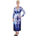 Abstract Architectural Design Architecture Building Velvet Maxi Wrap Dress View1