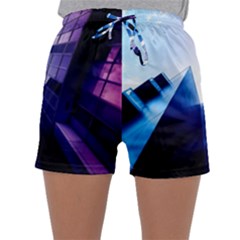 Abstract Architectural Design Architecture Building Sleepwear Shorts by Pakrebo