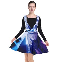 Abstract Architectural Design Architecture Building Plunge Pinafore Dress by Pakrebo