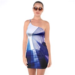 Abstract Architectural Design Architecture Building One Soulder Bodycon Dress by Pakrebo