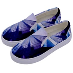 Abstract Architectural Design Architecture Building Kids  Canvas Slip Ons by Pakrebo