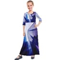 Abstract Architectural Design Architecture Building Kids  Quarter Sleeve Maxi Dress View1