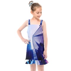 Abstract Architectural Design Architecture Building Kids  Overall Dress by Pakrebo