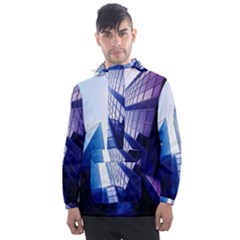 Abstract Architectural Design Architecture Building Men s Front Pocket Pullover Windbreaker by Pakrebo