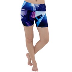 Abstract Architectural Design Architecture Building Lightweight Velour Yoga Shorts by Pakrebo