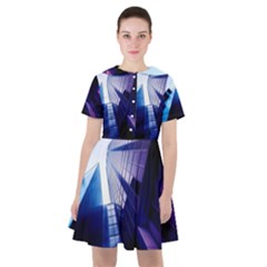 Abstract Architectural Design Architecture Building Sailor Dress by Pakrebo