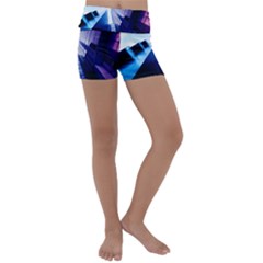 Abstract Architectural Design Architecture Building Kids  Lightweight Velour Yoga Shorts by Pakrebo