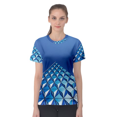 Art Building Pattern Abstract Women s Sport Mesh Tee by Pakrebo