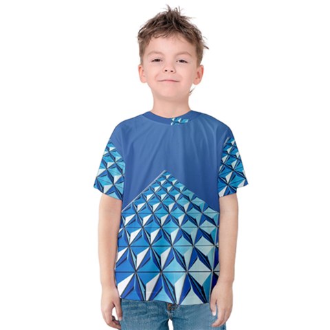 Art Building Pattern Abstract Kids  Cotton Tee by Pakrebo