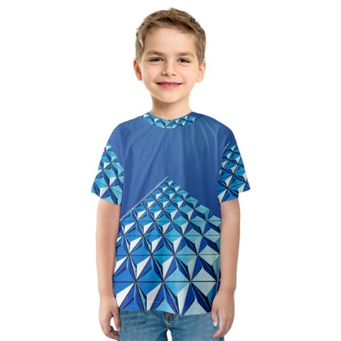 Art Building Pattern Abstract Kids  Sport Mesh Tee by Pakrebo