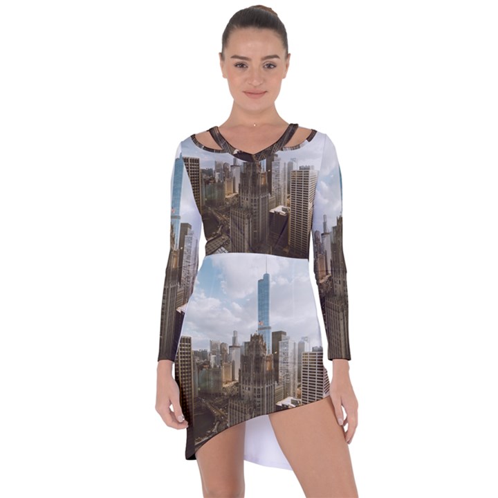 Architectural Design Architecture Buildings City Asymmetric Cut-Out Shift Dress