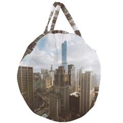 Architectural Design Architecture Buildings City Giant Round Zipper Tote by Pakrebo