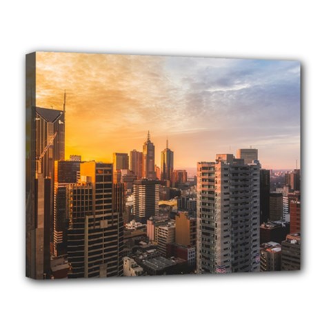 View Of High Rise Buildings During Day Time Canvas 14  X 11  (stretched) by Pakrebo