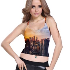 View Of High Rise Buildings During Day Time Spaghetti Strap Bra Top by Pakrebo