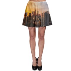 View Of High Rise Buildings During Day Time Skater Skirt by Pakrebo