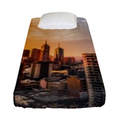 View Of High Rise Buildings During Day Time Fitted Sheet (single Size) by Pakrebo