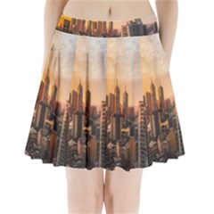 View Of High Rise Buildings During Day Time Pleated Mini Skirt by Pakrebo