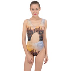 View Of High Rise Buildings During Day Time Center Cut Out Swimsuit by Pakrebo