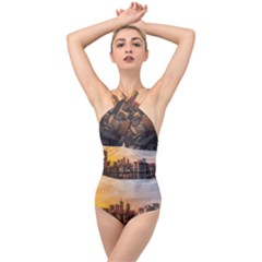 View Of High Rise Buildings During Day Time Cross Front Low Back Swimsuit by Pakrebo