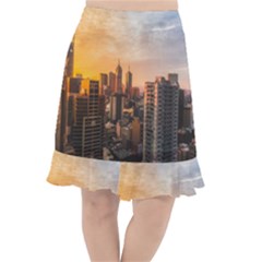 View Of High Rise Buildings During Day Time Fishtail Chiffon Skirt by Pakrebo