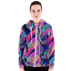 Tropical Leaves Resize 2000x2000 Same A3580b Women s Zipper Hoodie by Sobalvarro