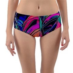 Tropical Leaves Resize 2000x2000 Same A3580b Reversible Mid-waist Bikini Bottoms by Sobalvarro