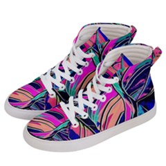 Tropical Leaves Resize 2000x2000 Same A3580b Women s Hi-top Skate Sneakers by Sobalvarro