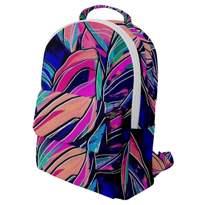 Tropical leaves Resize 2000x2000 Same A3580b Flap Pocket Backpack (Small)