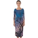 Low Angle Photography Of Bare Tree Quarter Sleeve Midi Bodycon Dress View1