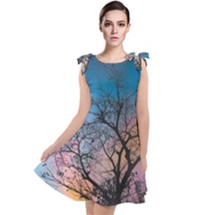 Low Angle Photography Of Bare Tree Tie Up Tunic Dress by Pakrebo