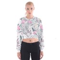 Tropical flamingos Cropped Sweatshirt View1