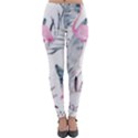 Tropical flamingos Lightweight Velour Leggings View1