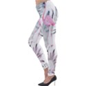 Tropical flamingos Lightweight Velour Leggings View3