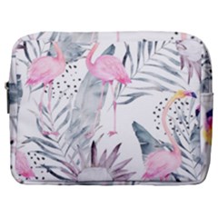 Tropical Flamingos Make Up Pouch (large) by Sobalvarro