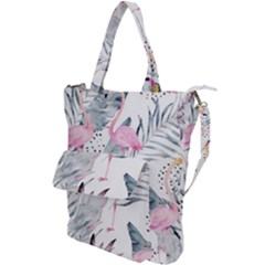 Tropical Flamingos Shoulder Tote Bag by Sobalvarro