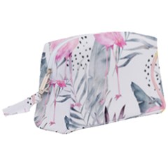 Tropical Flamingos Wristlet Pouch Bag (large) by Sobalvarro