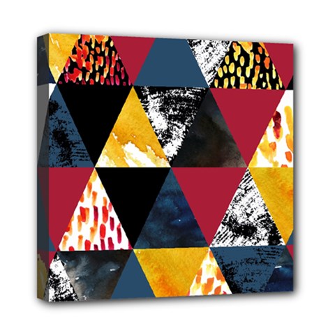 Triangles Mini Canvas 8  X 8  (stretched) by Sobalvarro