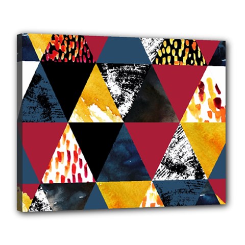 Triangles Canvas 20  X 16  (stretched) by Sobalvarro