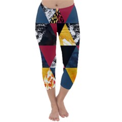 Triangles Capri Winter Leggings  by Sobalvarro