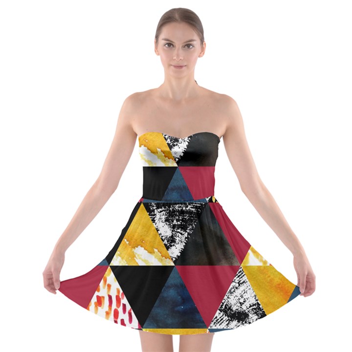 Triangles Strapless Bra Top Dress